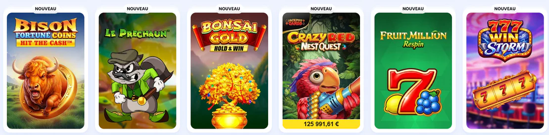 Le catalogue de jeux chez CasinoLab